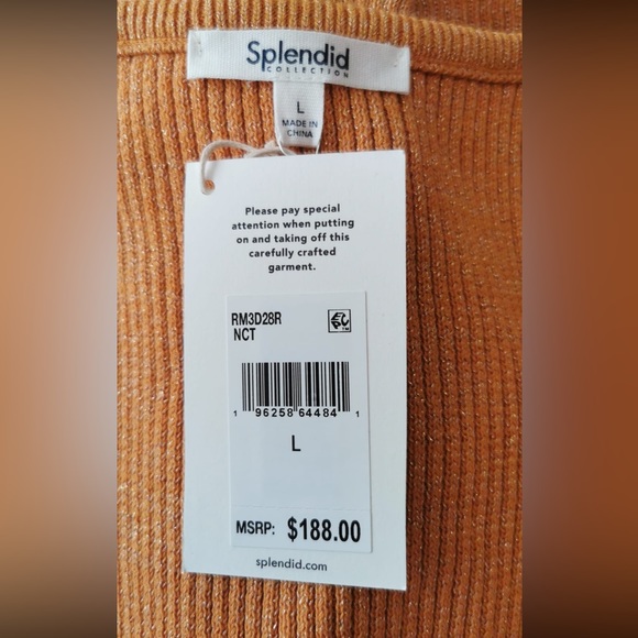 NEW! Splendid Size L XENA LUREX SWEATER DRESS - Picture 9 of 10